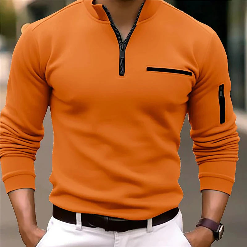 Mens Tailored Polo Quarter Zip