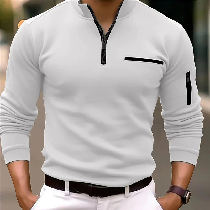 Mens Tailored Polo Quarter Zip