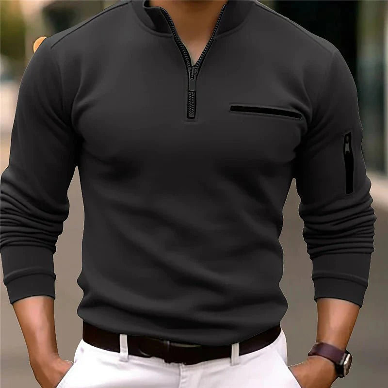 Mens Tailored Polo Quarter Zip
