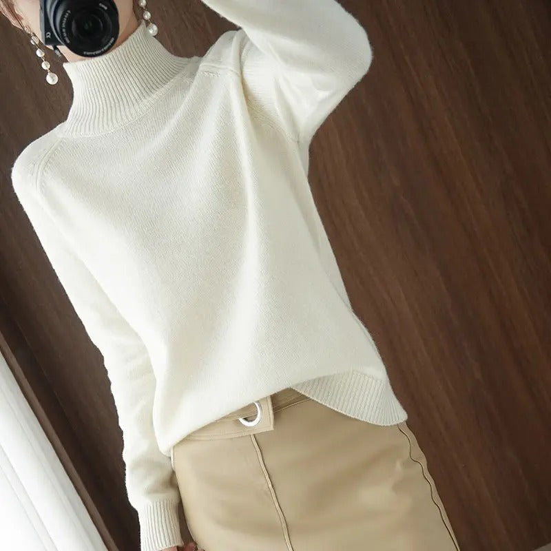 Women's Cozy Knit Sweater Soft Warm Versatile Fall Winter