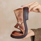 Mary Jane Sandals Vegan Leather Strap