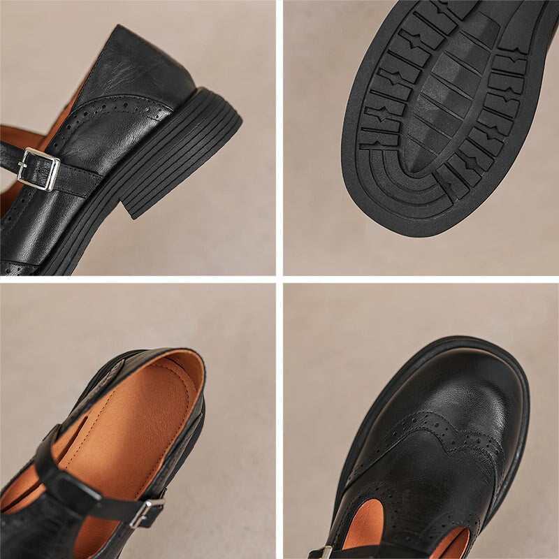 Mary Jane Sandals Vegan Leather Strap