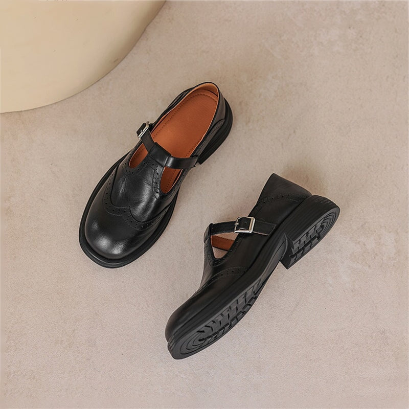 Mary Jane Sandals Vegan Leather Strap
