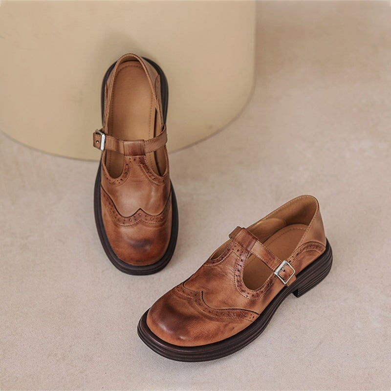 Mary Jane Sandals Vegan Leather Strap
