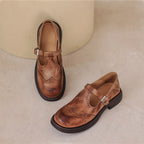 Mary Jane Sandals Vegan Leather Strap