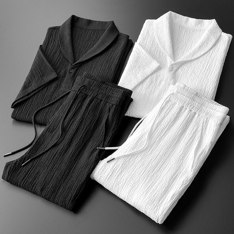 Mens Cotton Polo and Pants Set