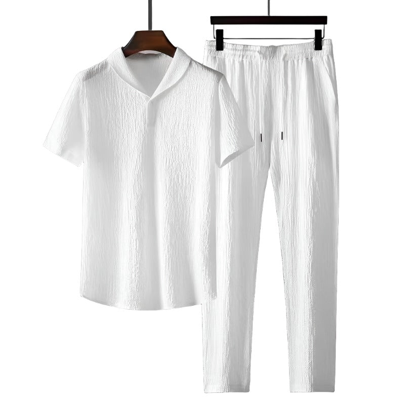 Mens Cotton Polo and Pants Set