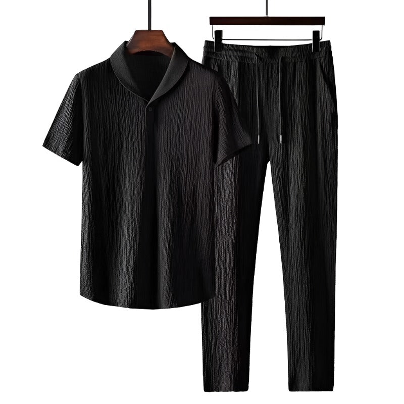 Mens Cotton Polo and Pants Set