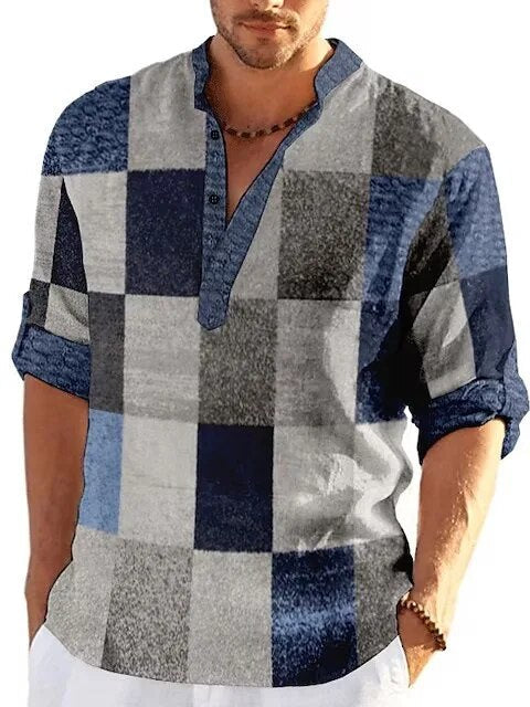 Mens 3D Print Polo Shirt