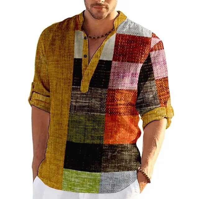 Mens 3D Print Polo Shirt