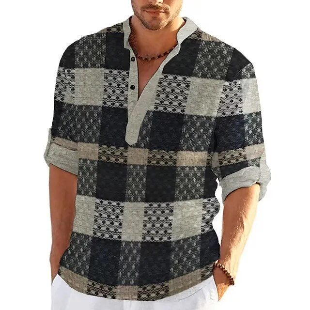 Mens 3D Print Polo Shirt
