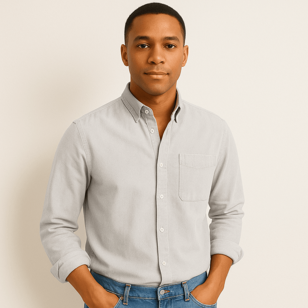 Mens Linen Shirt Long Sleeve Regular Fit Five Color