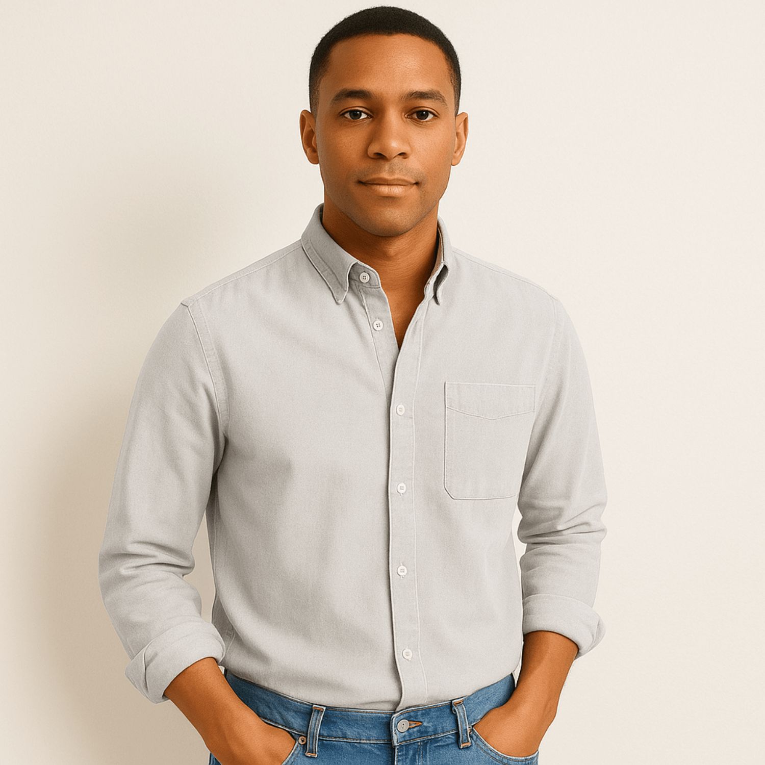 Mens Linen Shirt Long Sleeve Regular Fit Five Color