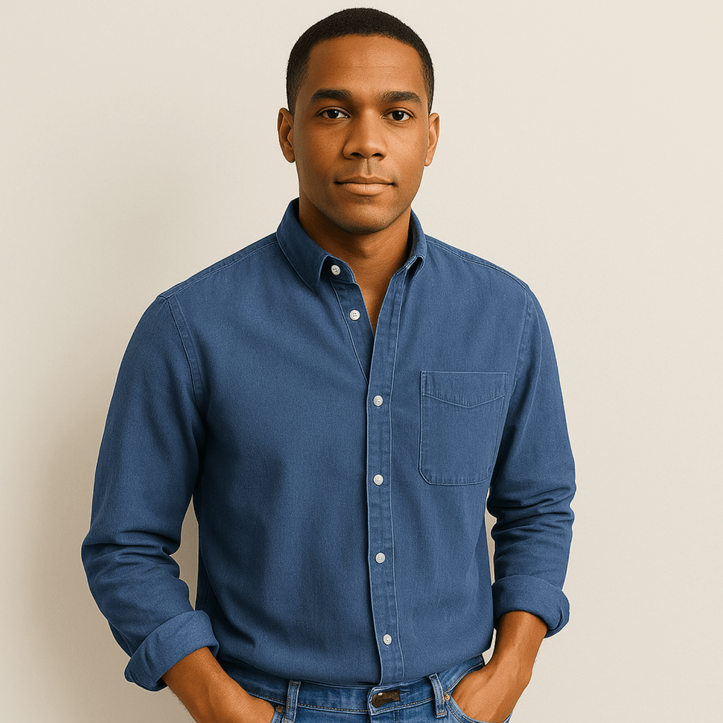 Mens Linen Shirt Long Sleeve Regular Fit Five Color