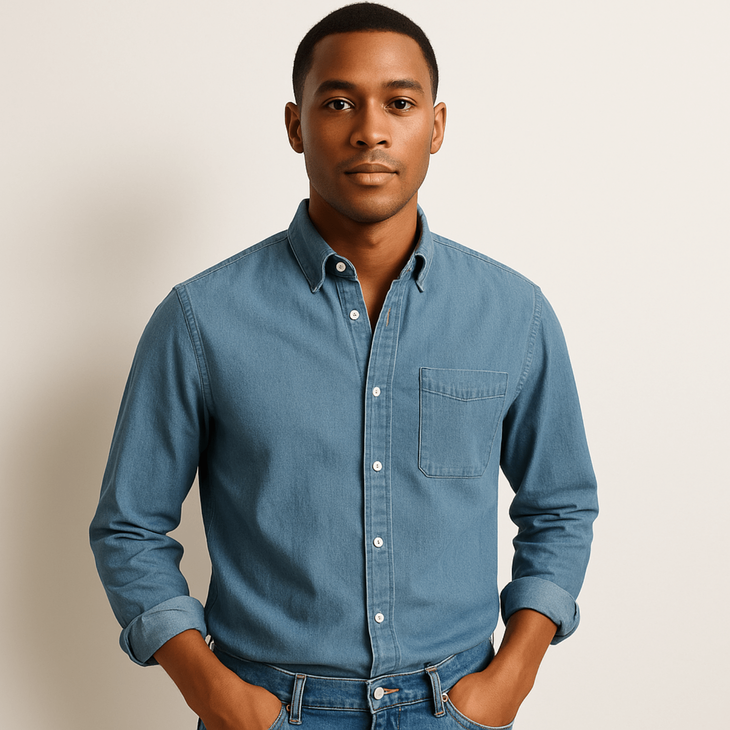Mens Linen Shirt Long Sleeve Regular Fit Five Color
