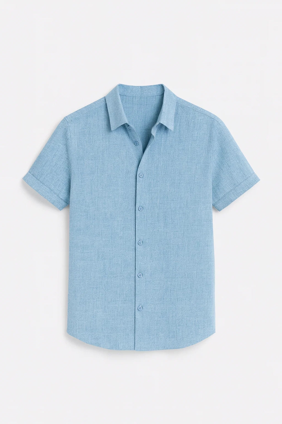 Mens Shirt Short Sleeve Regular Fit Classic Collar Four Color