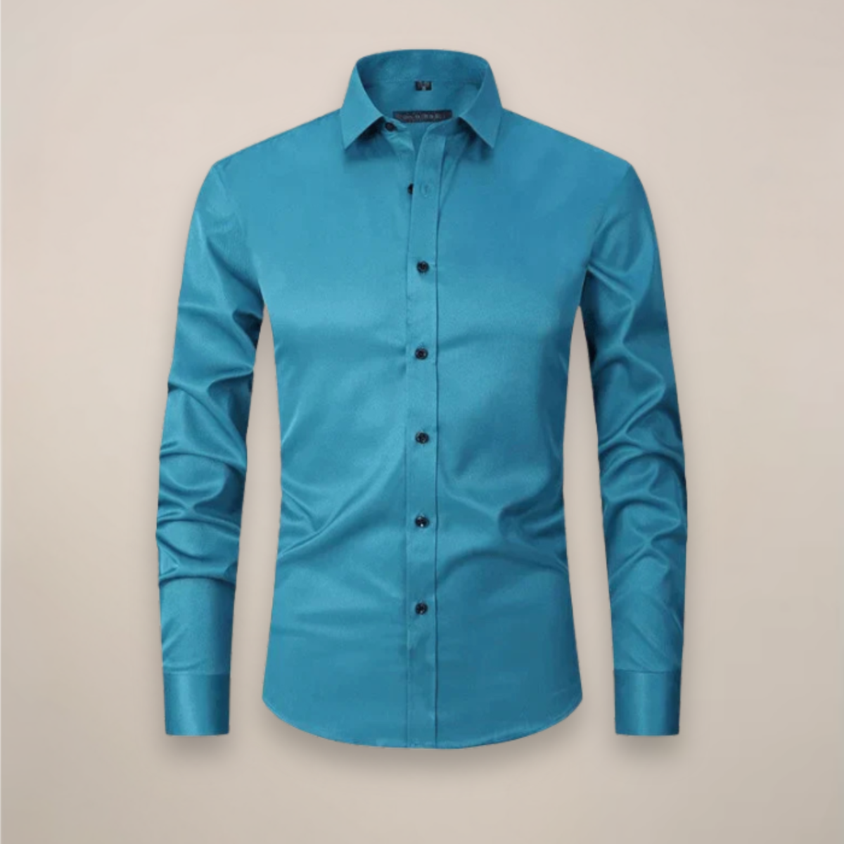 Mens Shirt Long Sleeve Structured Fit Wrinkle Free Five Color