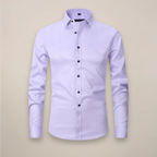 Mens Shirt Long Sleeve Structured Fit Wrinkle Free Five Color