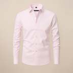 Mens Shirt Long Sleeve Structured Fit Wrinkle Free Five Color