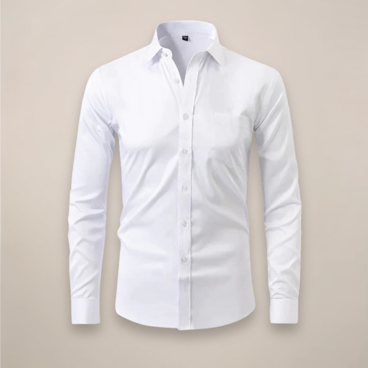 Mens Shirt Long Sleeve Structured Fit Wrinkle Free Five Color