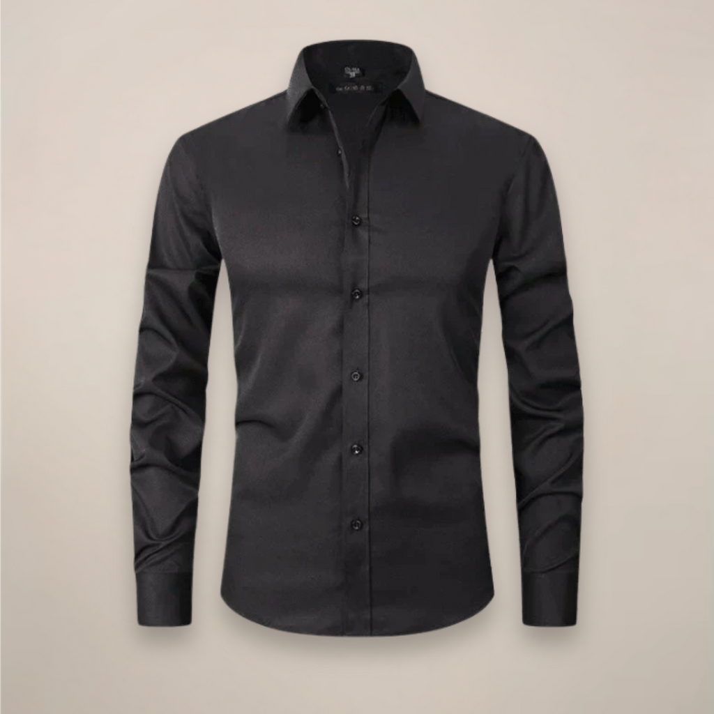 Mens Shirt Long Sleeve Structured Fit Wrinkle Free Five Color