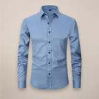 Mens Shirt Long Sleeve Structured Fit Wrinkle Free Five Color