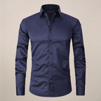 Mens Shirt Long Sleeve Structured Fit Wrinkle Free Five Color