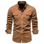 Men's Shirt With Long Sleeves And Chest Pockets