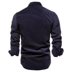 Men's Shirt With Long Sleeves And Chest Pockets