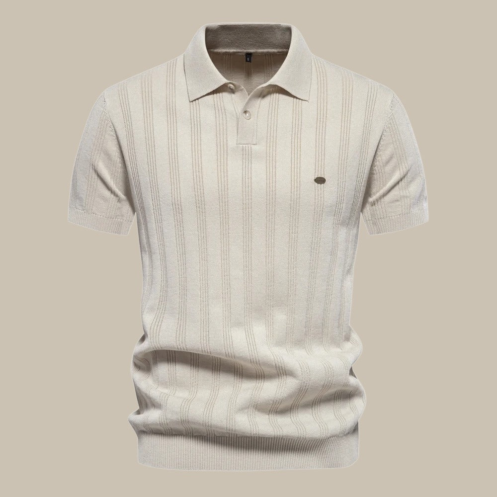 Mens Wool Short Sleeve Polo