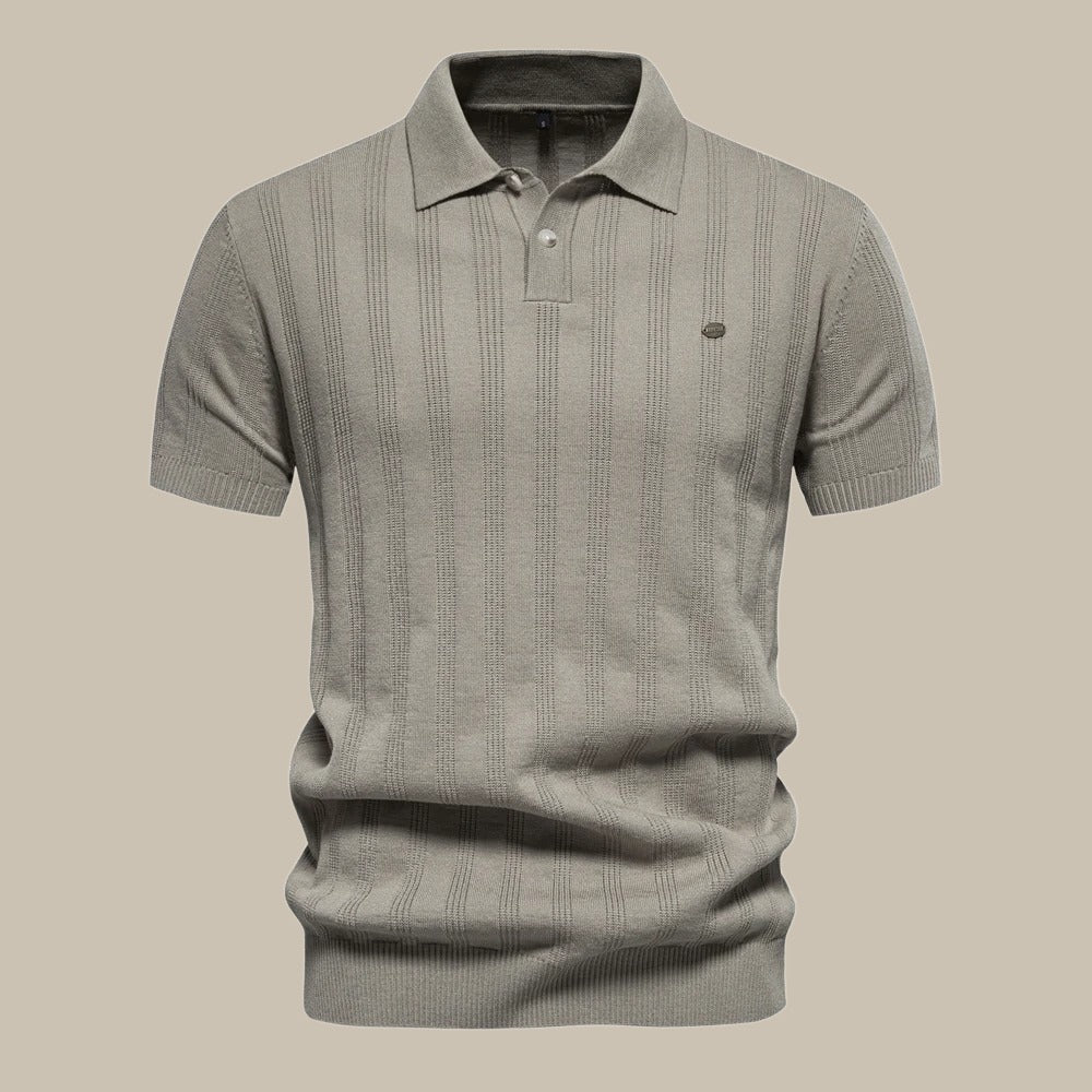 Mens Wool Short Sleeve Polo