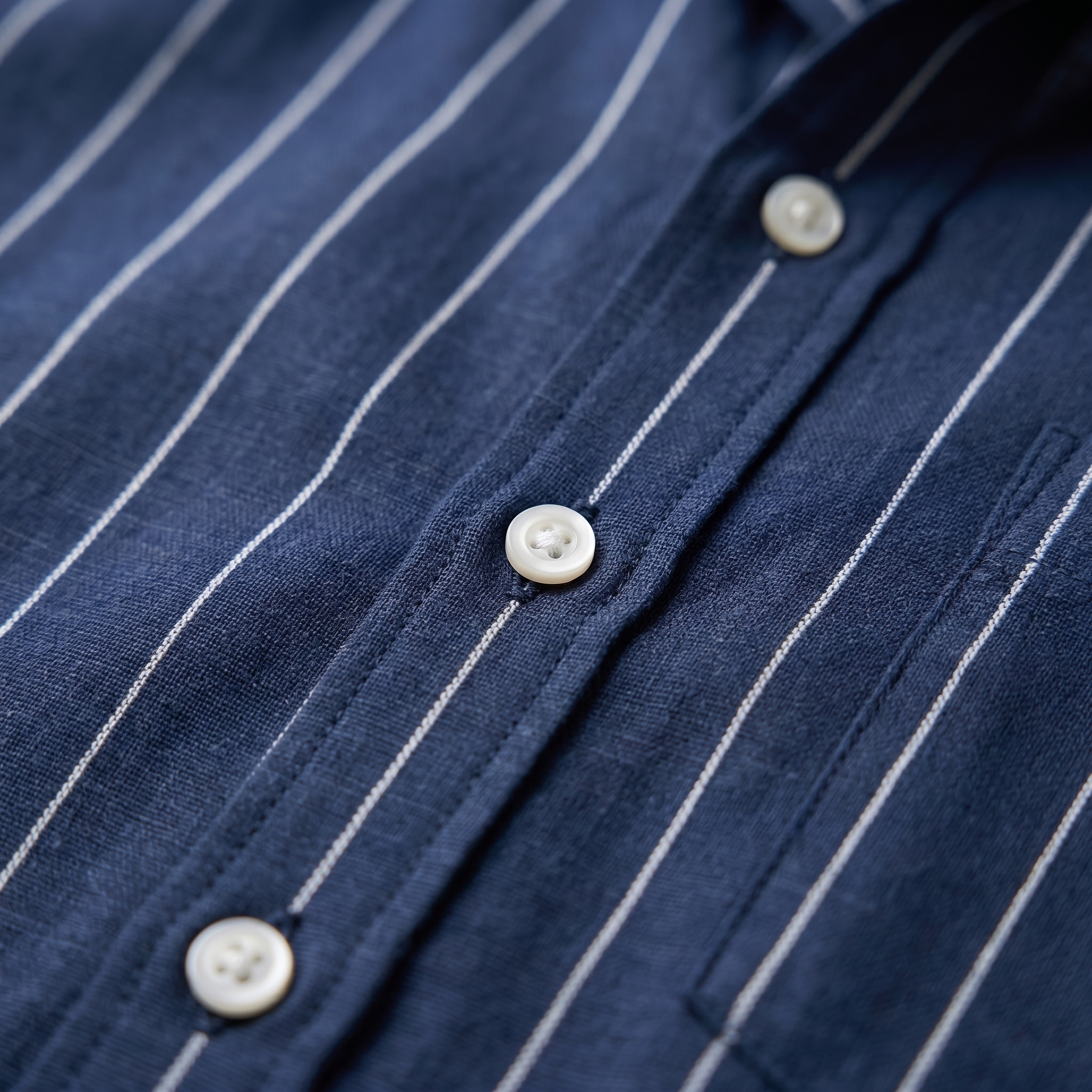 Mens Pinstripe Camp Shirt Short Sleeve Three Color