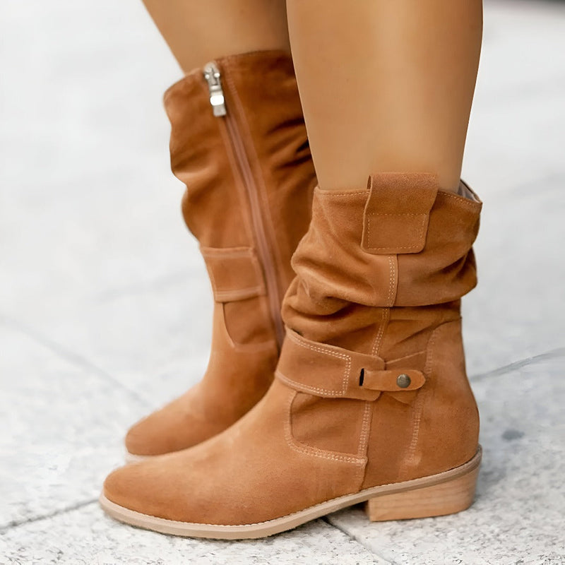Women's Boots Faux Suede Plush Lined Soft Footbed Comfort