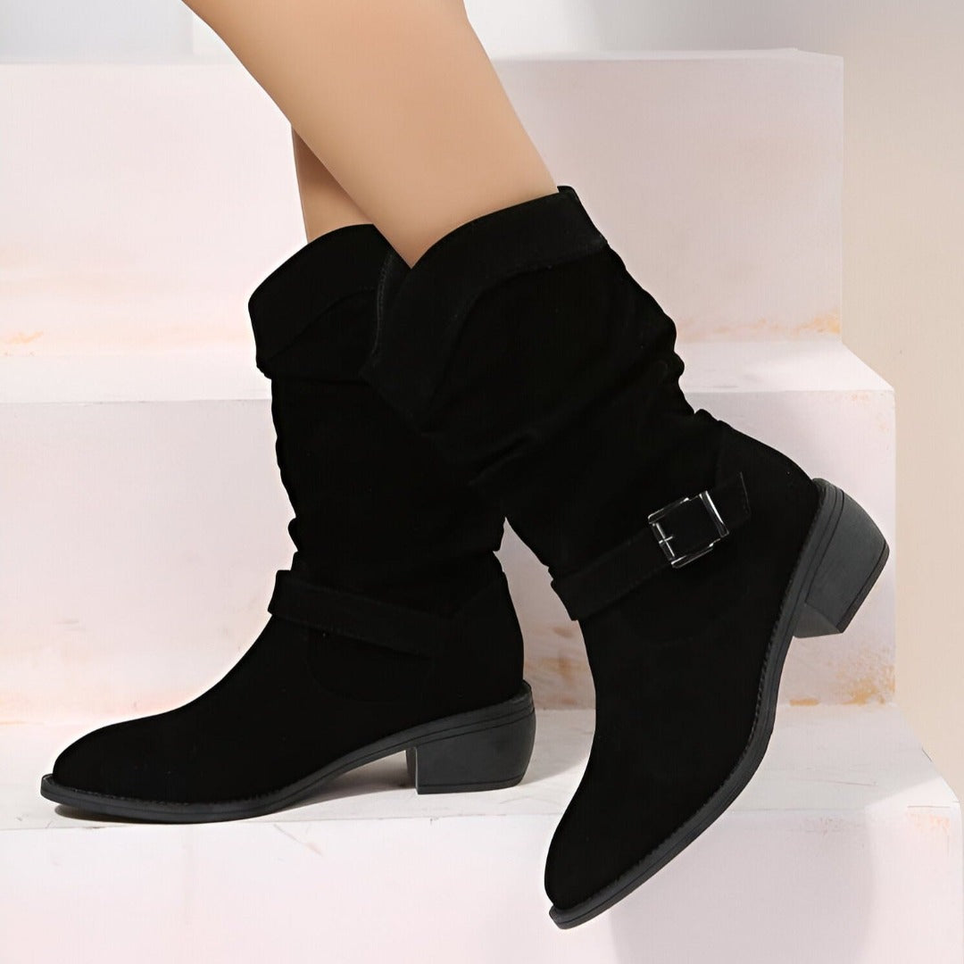 Women's Boots Faux Suede Plush Lined Soft Footbed Comfort