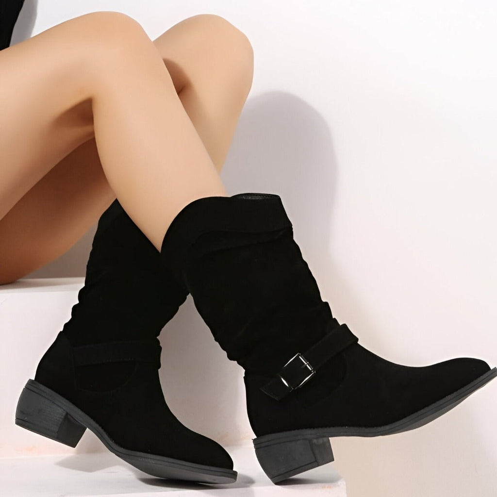 Women's Boots Faux Suede Plush Lined Soft Footbed Comfort