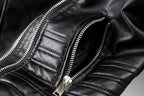 Women's Biker Jacket Zip Up Faux Leather Moto Casual