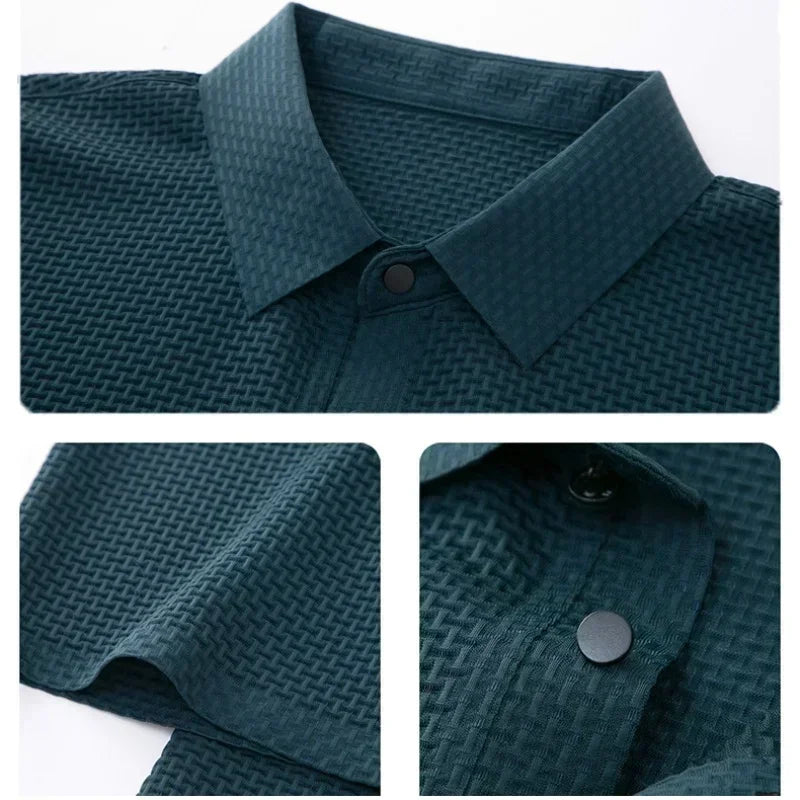 Mens Anti Wrinkle Short Sleeve Polo