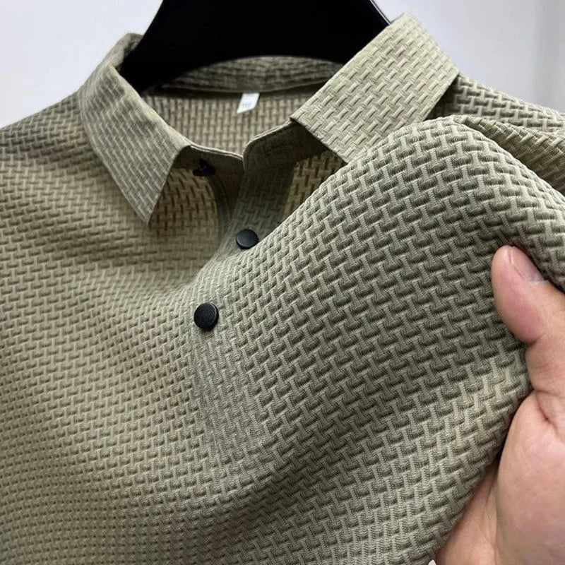 Mens Anti Wrinkle Short Sleeve Polo