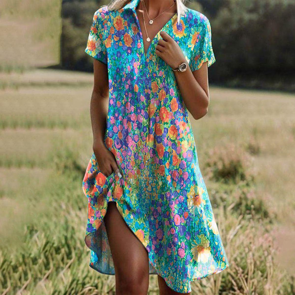 Boho Summer Dress Flowy