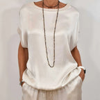 Two-Piece Set Blouse Pants Drawstring