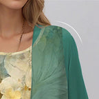 Two-Piece Set Short Sleeve Blouse Dress