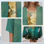 Two-Piece Set Short Sleeve Blouse Dress