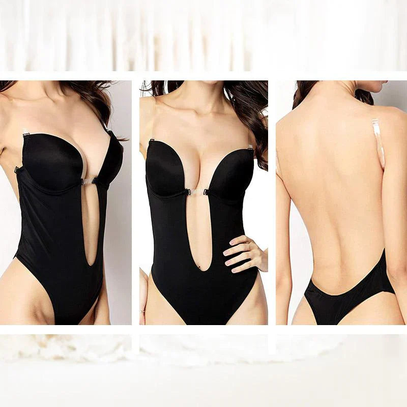 Backless Bodysuit Bra Invisible Support