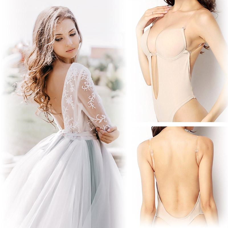 Backless Bodysuit Bra Invisible Support
