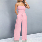 Off-Shoulder Jumpsuit Wide Leg