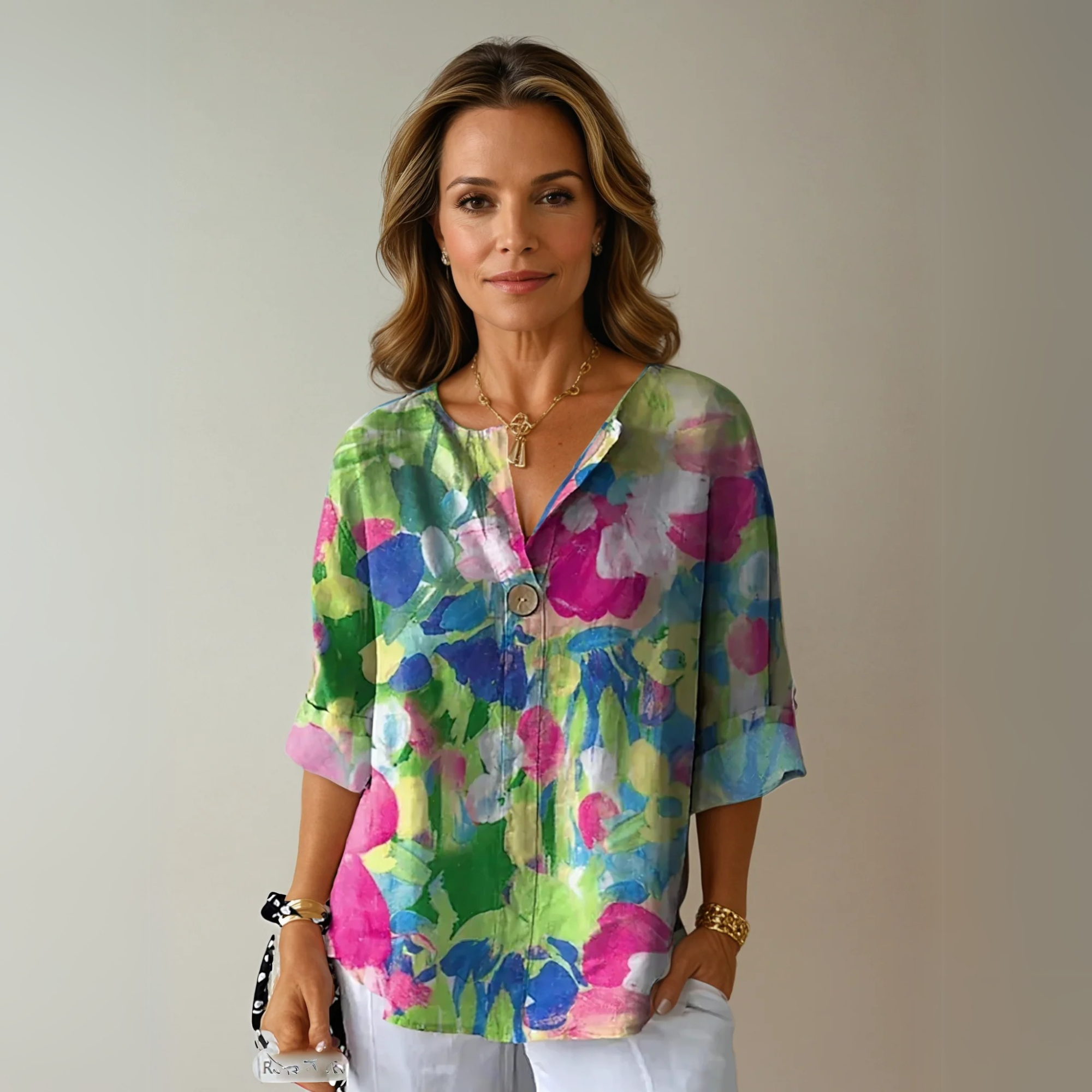 Floral Print Blouse Relaxed Fit