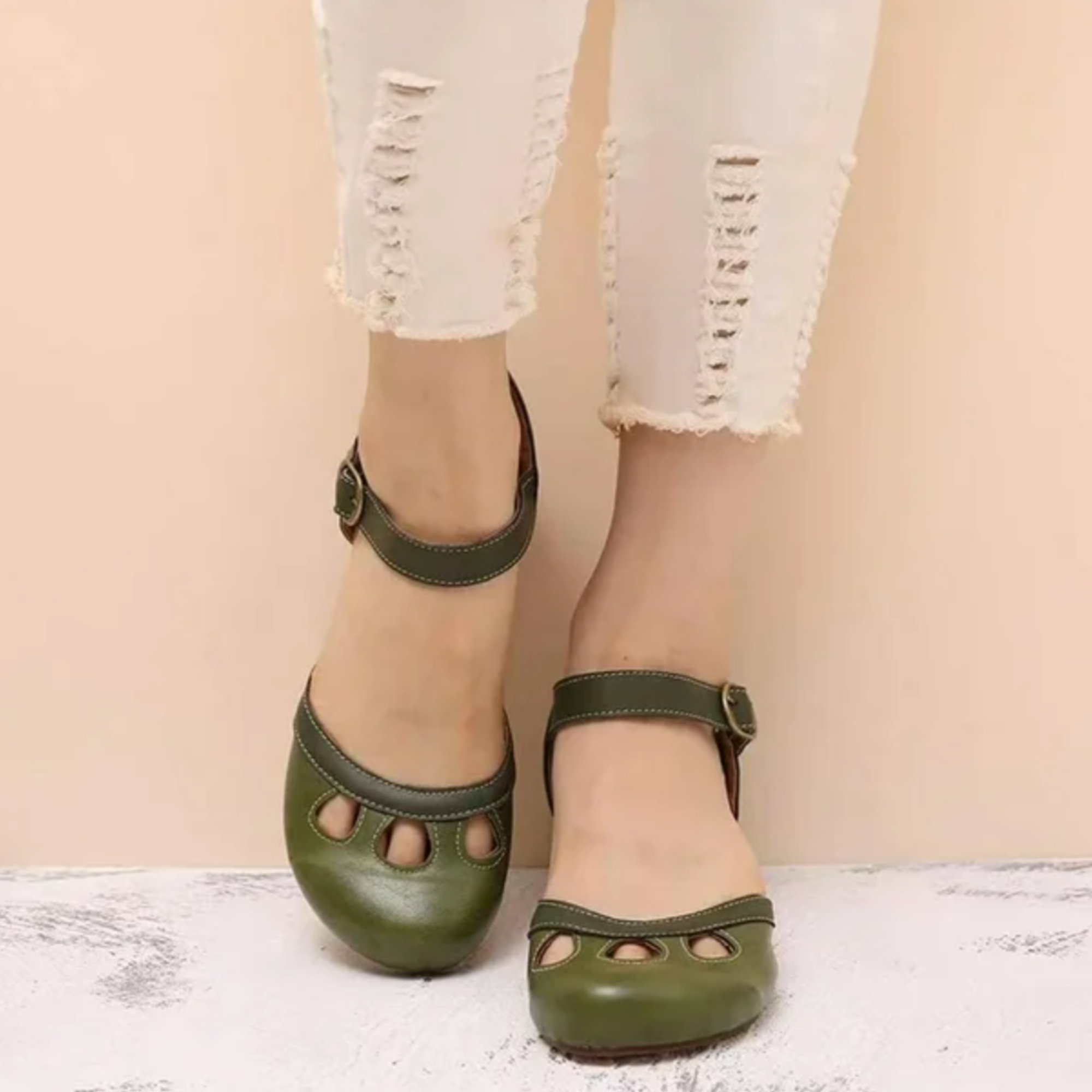 Orthopedic Low Heel Sandals Arch Support