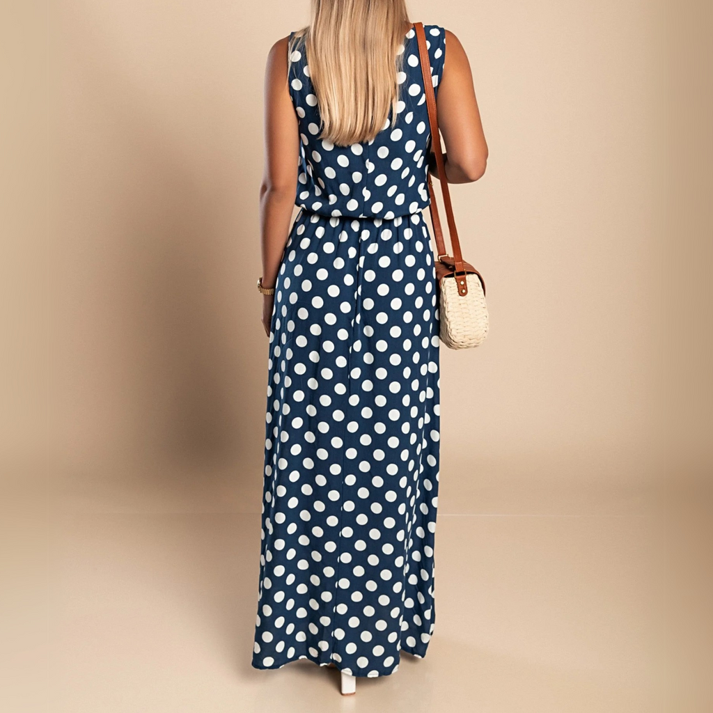Polka Dot Maxi Dress Flowy