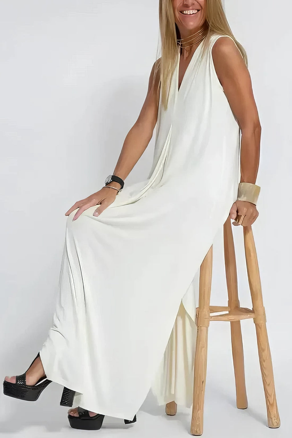 Long Dress Cardigan Set