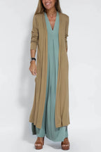 Long Dress Cardigan Set